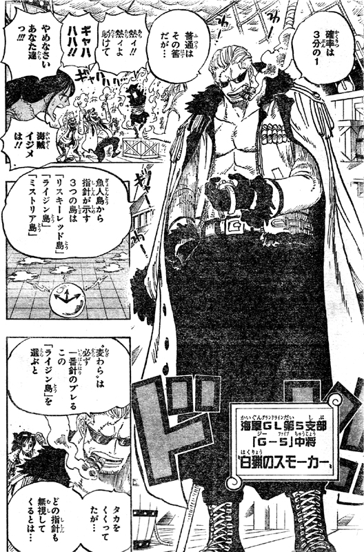 海軍グランドライン第5支部「G-5」中将白猟のスモーカー