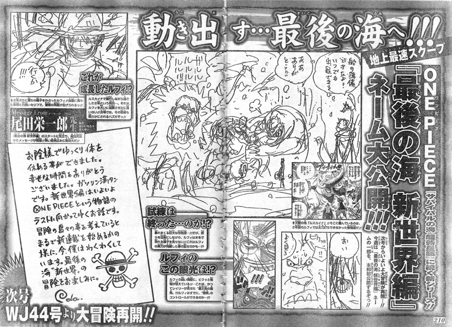 最後の海 新世界編 ネーム大公開 尾田栄一郎先生からのメッセージも One Piece ワンピース 道場 アニメ 漫画 まにあ道 趣味と遊びを極めるサイト