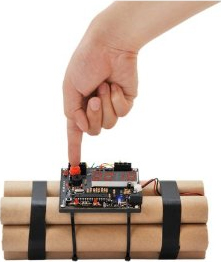 USBアラームクロック｢早朝ダイナマイト｣超リアルな時限爆弾型･目覚まし時計 ミニゲーム機能搭載