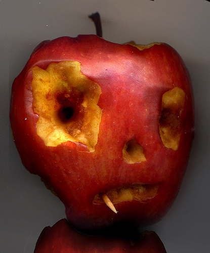 食べ物アート 顔リンゴ