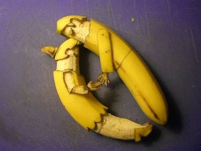 食べ物アート 愛し合うバナナ